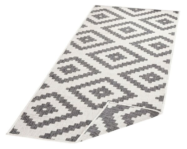 Siva zunanja preproga NORTHRUGS Malta, 80 x 250 cm