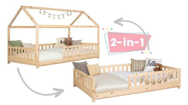 Livetastic Postelja Duo, 90x200, Bor, Masivna