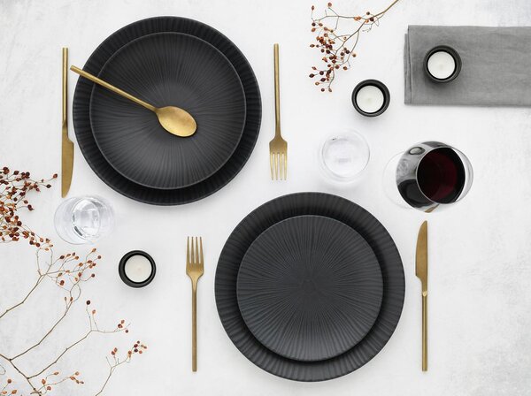 Creatable Jedilni Servis Vesuvio Black, 12-Delni