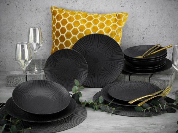 Creatable Jedilni Servis Vesuvio Black, 12-Delni