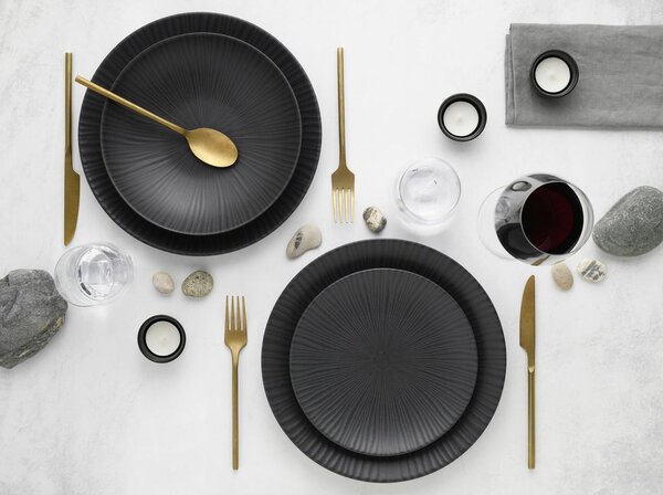 Creatable Jedilni Servis Vesuvio Black, 12-Delni