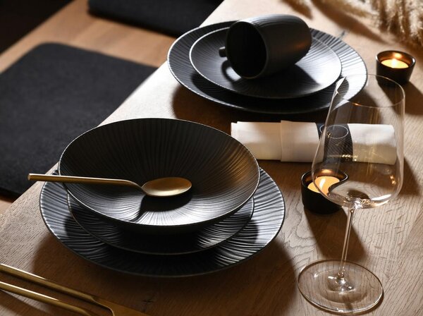 Creatable Jedilni Servis Vesuvio Black, 12-Delni