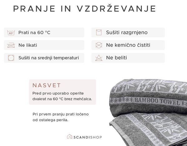 Bambusova brisača BAMBOO 70 x 140 cm vinska, 70% bambus | 30% bombaž