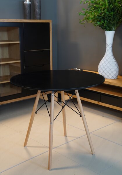 AKCIJA Črna jedilna miza OSLO 90x90 II. kakovost