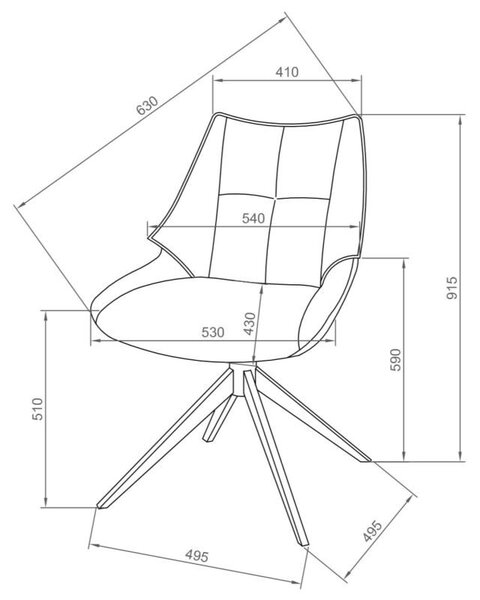 Stol SANDI (rjava)