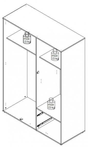 Garderobna omara MOKKARIS MKSS833 (bela)