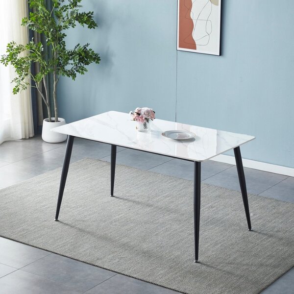 Jedilna miza ADRIA 90x90 (bel marmor)
