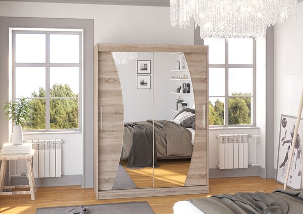 Garderobna omra z drsnimi vrati Modesto (150 cm)