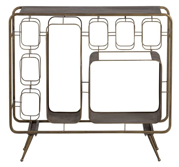 Kovinski medeninasti nosilec za vino za 6 steklenic, 87x80,5 cm Capo - BePureHome