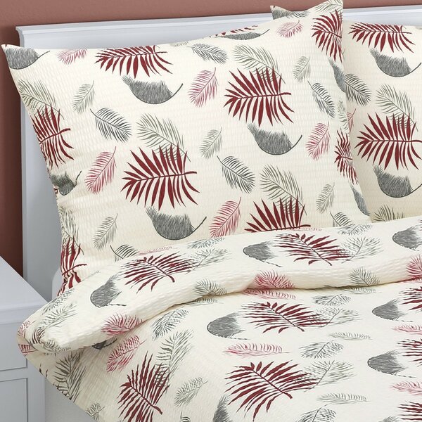 Bellatex Crepe posteljnina Feather cream , 140 x200 cm, 70 x 90 cm