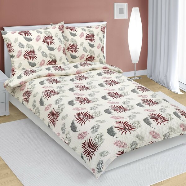 Bellatex Crepe posteljnina Feather cream , 140 x200 cm, 70 x 90 cm