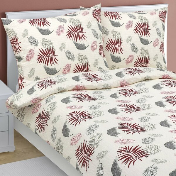 Bellatex Crepe posteljnina Feather cream , 140 x200 cm, 70 x 90 cm