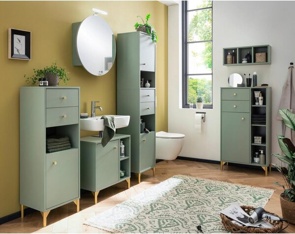 Stylife Visoka Komoda Ando, Pastelno Zelena
