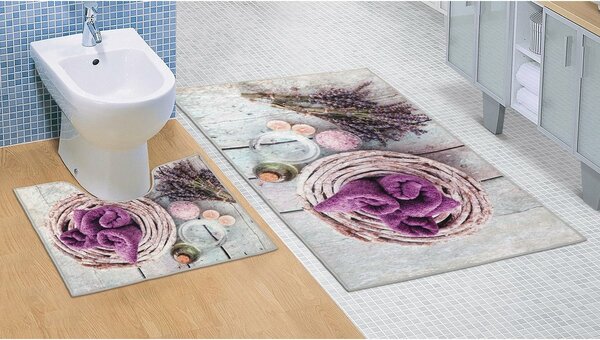 Bellatex Kopalniške preproge Lavender 3D , 60 x100 cm, 60 x 50 cm