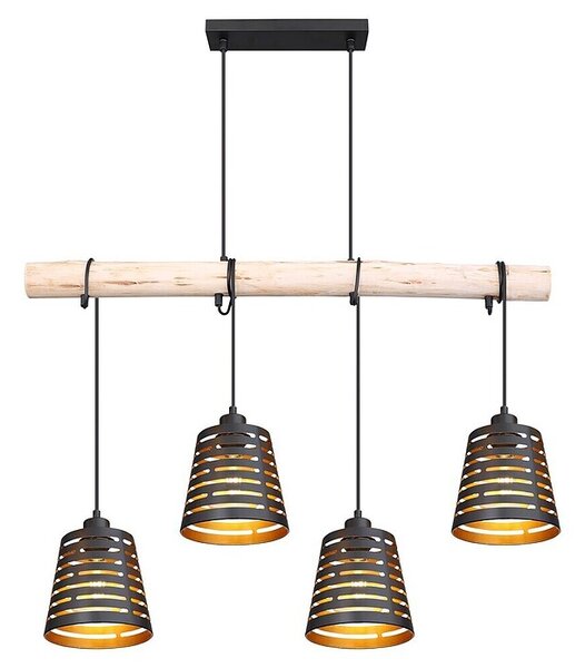 Globo Viseča svetilka Ablona (60 W, Do x Š x V: 85 x 17 x 120 cm, Črna, E27)