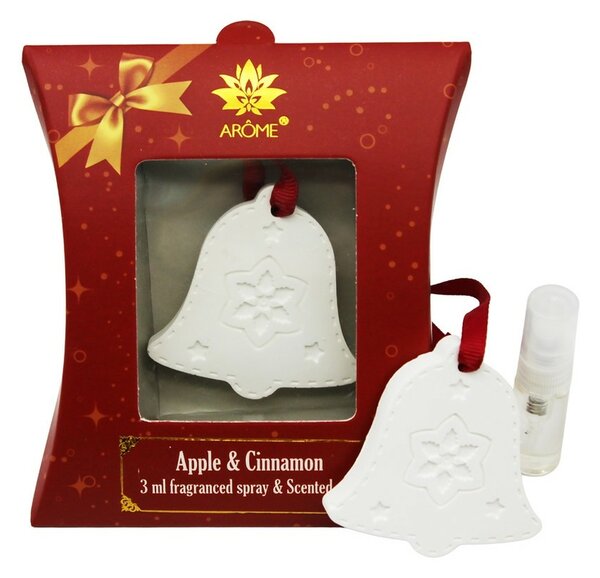 Arome Darilni set dišeče gline in pršila z dišavo3 ml, Apple Cinnamon