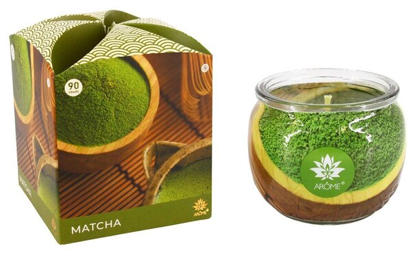 Arome Dišeča sveča v kozarcu Matcha, 90 g