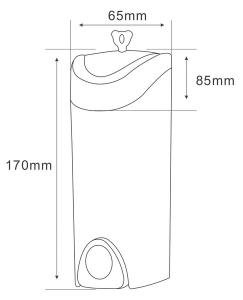 AQUALINE 1319-70 Stenski razpršilnik za tekočemilo 300 ml, bel