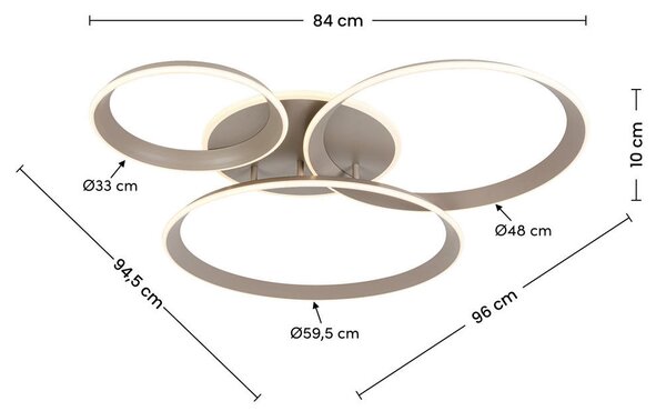 STROPNA LED-SVETILKA Velora 39 W 4500 lm 2700-6500 K 220-240 V