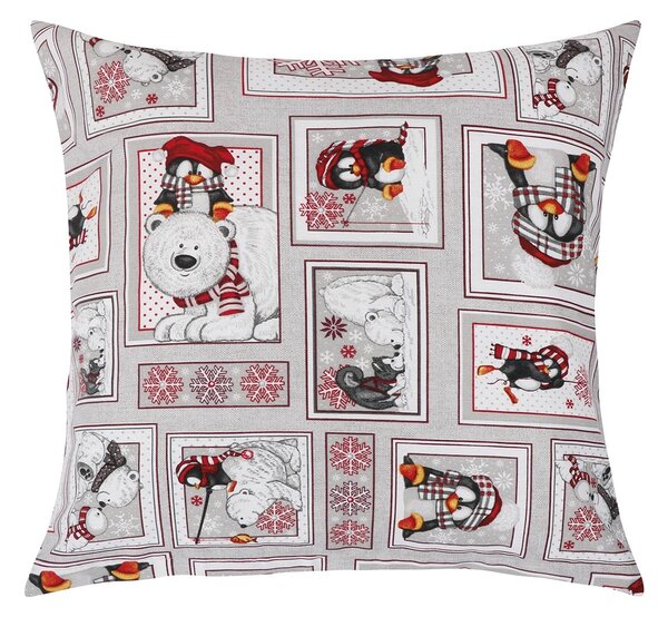 Bellatex Prevleka za vzglavnik Winter patchwork ,45 x 45 cm, 45 x 45 cm