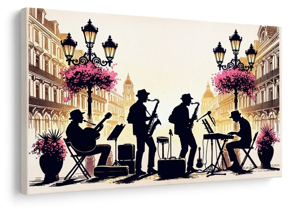 Slika jazz bend na ulici