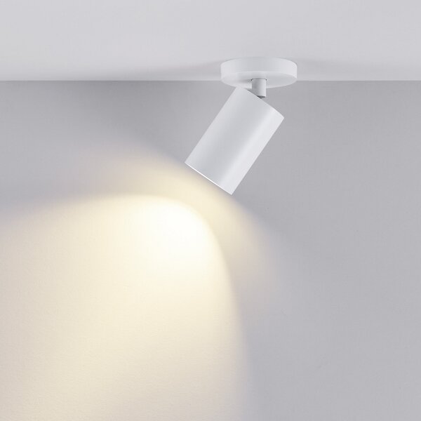 Deko-Light CAN TILT stropna svetilka, bela, Ø 8 cm, 1-svetlobna, kovinska, GU10, zatemnjen, Bela, Dnevna soba / jedilnica, Aluminij