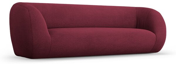 Bordo rdeča sedežna garnitura iz tkanine bouclé 230 cm Essen – Cosmopolitan Design