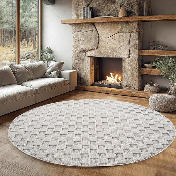 RAVNO TKANA PREPROGA HELIX 200 cm tkano krem barve