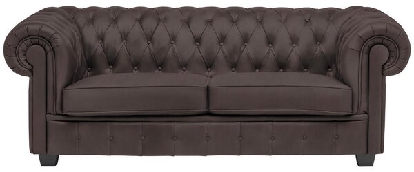 CHESTERFIELD ZOFA, temno rjava tekstil