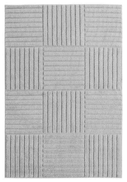 RAVNO TKANA PREPROGA ART 80/150 cm tkano srebrne barve