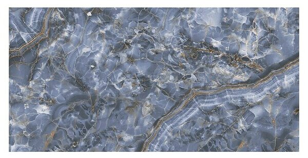 Granitogresne ploščice Marmor Ocean (60 x 120 cm, Modra/Antracit, Sijaj)