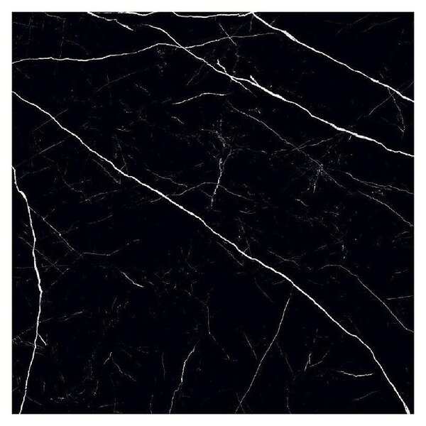 Granitogresne ploščice Black Marble (80 x 80 cm, Črna, Sijaj)