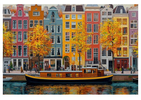 Slika jesenski kanali Amsterdama