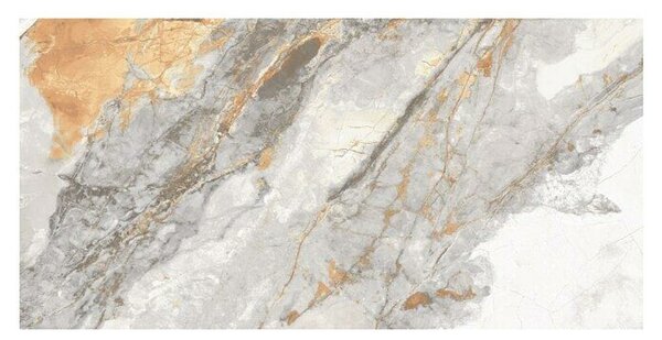 Granitogresne ploščice Marble Visage (30 x 60 cm, Bela/Siva/Zlata, Sijaj)