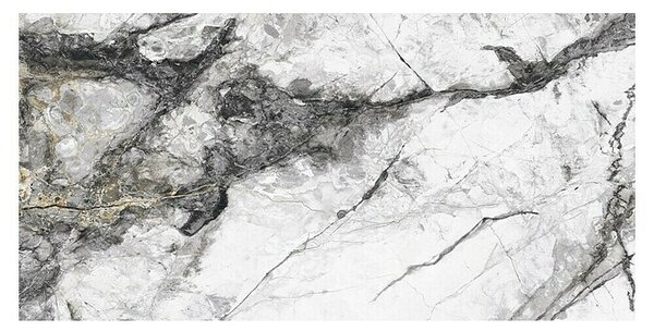 Granitogresne ploščice Marble Visage (60 x 120 cm, Temno siva, Sijaj)