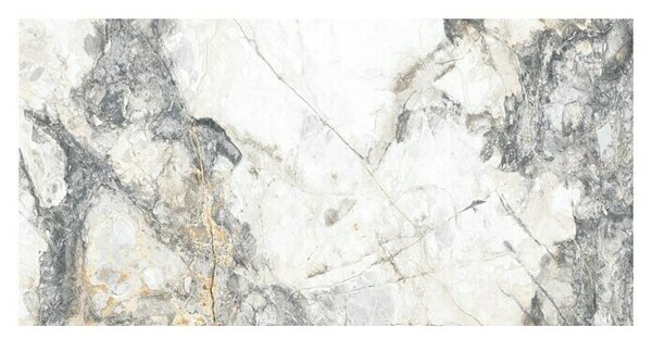 Granitogresne ploščice Marble Visage (60 x 120 cm, Bela/Siva, Sijaj)