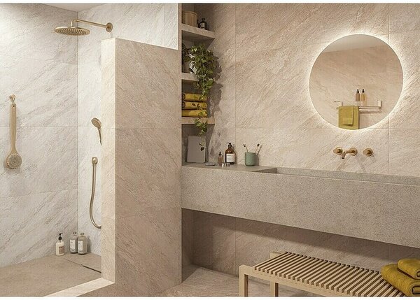 Halcón Talne ploščice Quartz Stone Sand (60 x 120 cm, Mat)