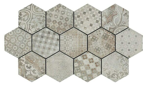 Marazzi Talne ploščice Rewind Decoro Hexagon (18,2 x 21 cm, Mat)