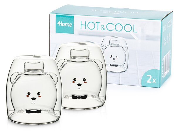 4Home Termo kozarec Hot&Cool Gentleman Bear 250 ml, 2 kosa