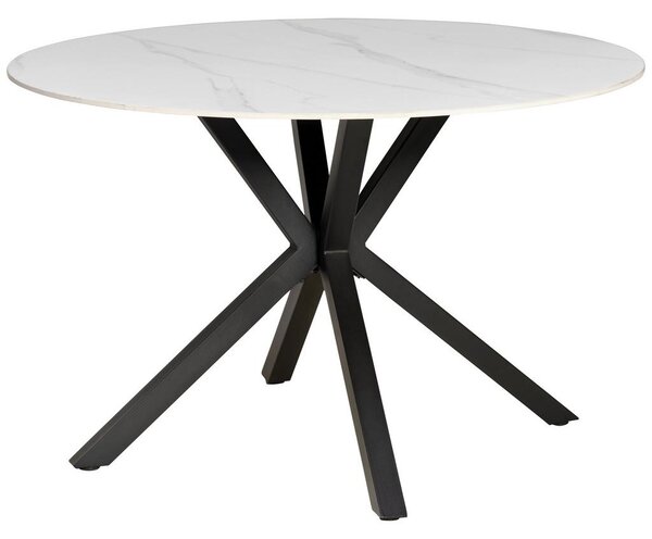 MID.YOU Jedilna Miza Birmingham, Keramika, Bela, Ø 118cm