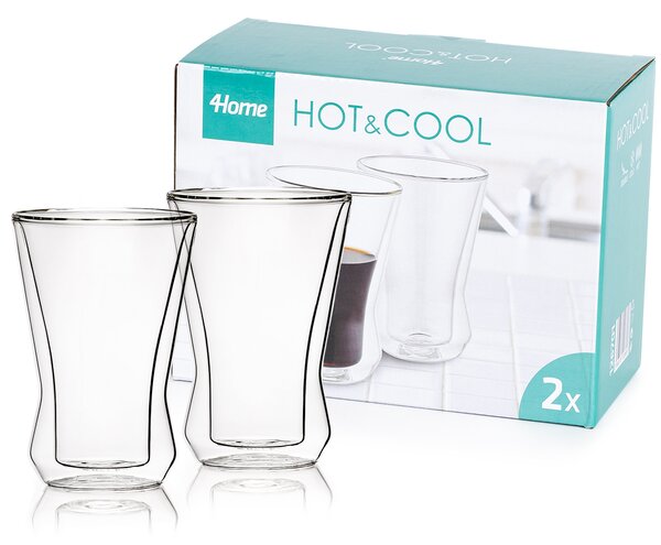 4Home Termo kozarec Long drink Hot&Cool 280 ml, 2 kosa