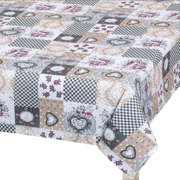 Bellatex Ubrus DITA Patchwork love , 100 x 100 cm, 100 x 100 cm