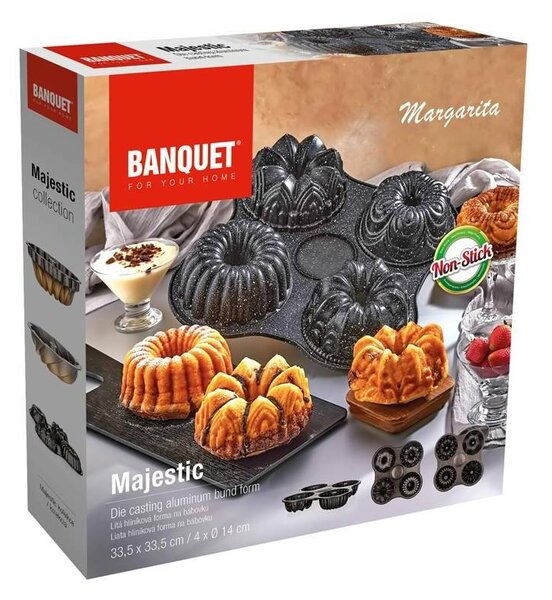 Banquet Cast bundt mould MAJESTIC Margarita , 33,5x 33,5 cm