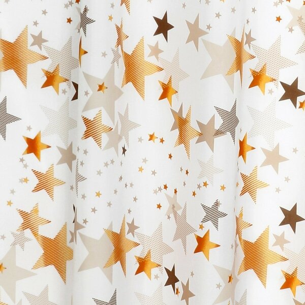 Bellatex Tuš zavesa Stars beige , 180 x 200 cm