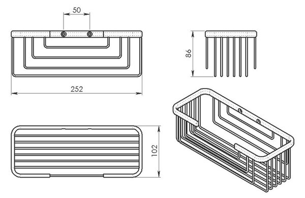 GEDY 2419-02 Pametna polica, 25,2 x 8,6 x 10,2 cm, bela