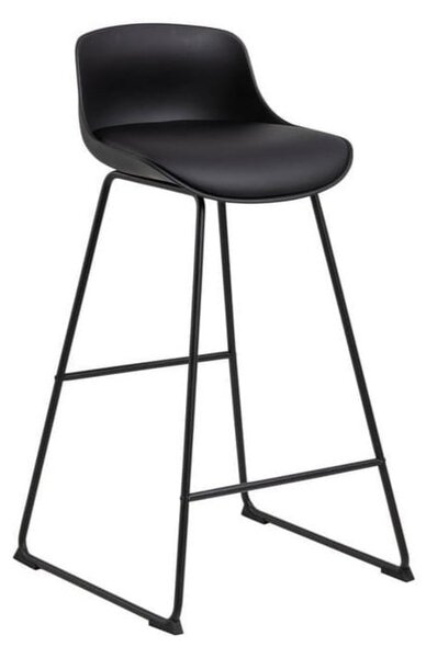 Črn barski stol (višina sedeža 76 cm) Tina – Actona