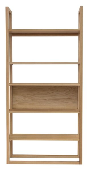 Regal v hrastovem dekorju v naravni barvi 90x185 cm Newest – Woodman
