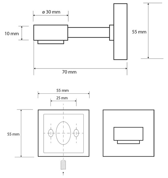 SAPHO XQ801 X-kvadratni magnetni dozirnik za milo,krom