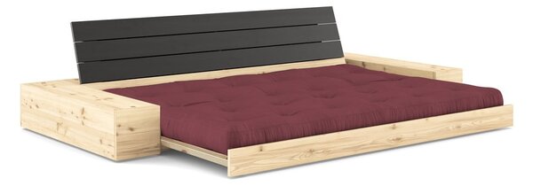 Bordo rdeča raztegljiva sedežna garnitura 244 cm Base – Karup Design