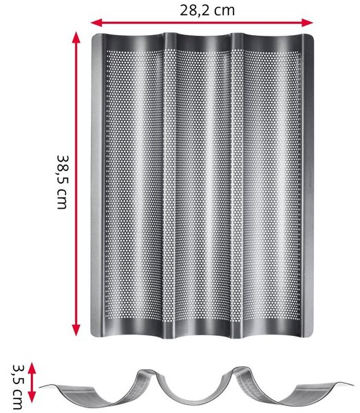 Westmark Perforiran model za 3 bagete Dolg, 38 cm